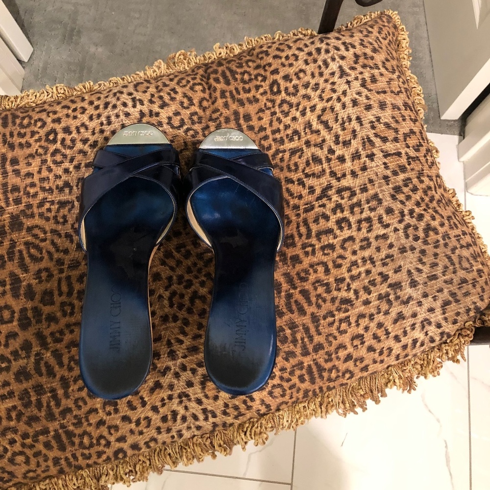 Jimmy Choo Blue Wedges. Authentic